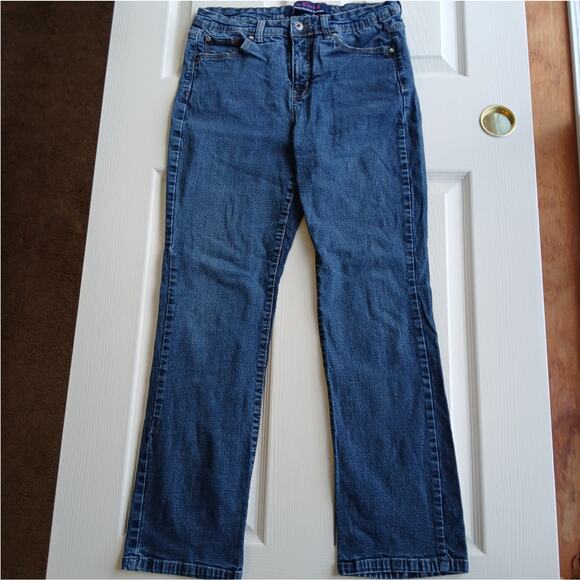 Gloria Vanderbilt Linda Perfect Fit Jeans 12 dark wash blue mid rise bootcut - Picture 2 of 12